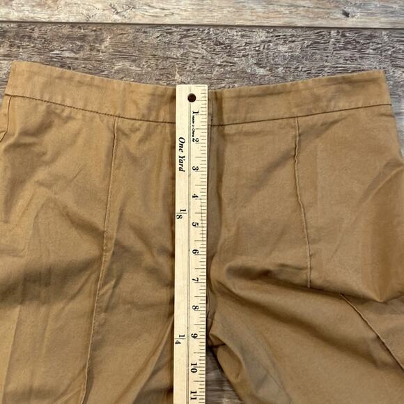 BCBGMAXAZRIA Dark Khaki Front Seam Split Ankle Pants Size 2 - Picture 8 of 9